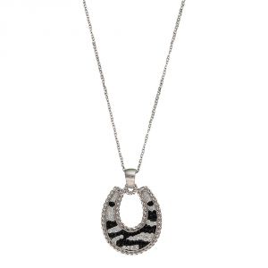 Montana Silversmiths Candied Collection Horseshoe with Zebra Stripes Necklace (NC2229)